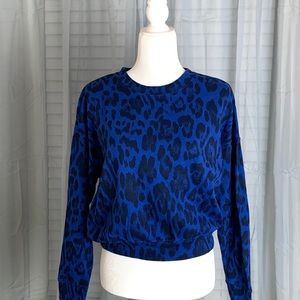Socialite Blue Crew Neck Sweatshirt SMALL